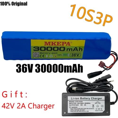 36V30Ah 600watt 10S3P Li-ion battery pack 30A BMS is suitable for Xiaomi Mijia M365 Pro ebike bicycle scooter T plug freecharger