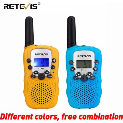1 pc Retevis RT388 Mini Walkie Talkie Kids Radio 0.5W 8/22CH VOX Flashlight Handy Transceiver Gift Children Toy Radio J7027