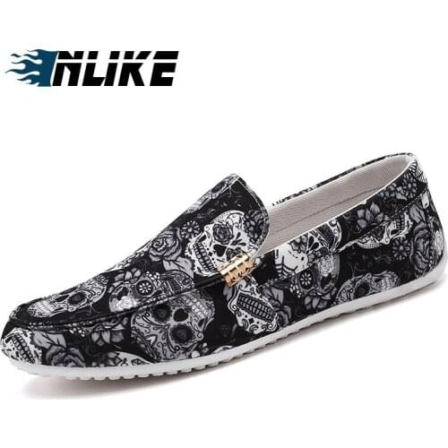 Round Toe Doug Shoes LoafersBreathable Soft Shoes Slip-On Canvas Summer