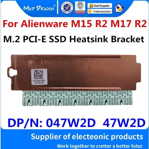 NEW original Laptop M.2 PCI-E SSD Support Bracket Adapter For Dell Alienware m15 R2 M17 R2 M.2 SSD Heatsink Bracket 047W2D 47W2D