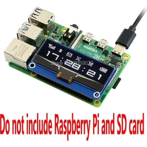 Raspberry pi 2.23inch OLED display 128×32 pixels,SPI/I2C interface for pi 3B/4B/zero W