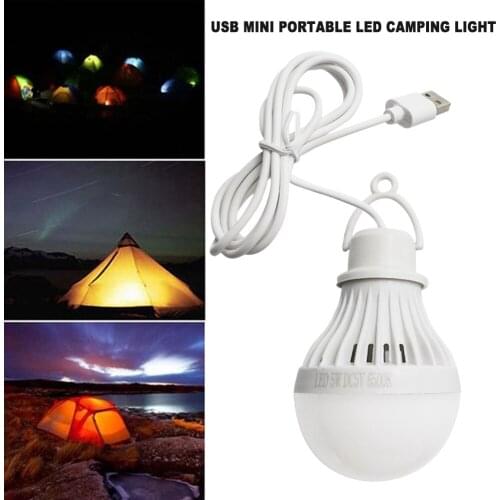 Mini Portable Camping Lighting Mini 5V LED Bulb Tent Light Night Fishing Riding Emergency Reading Lamp