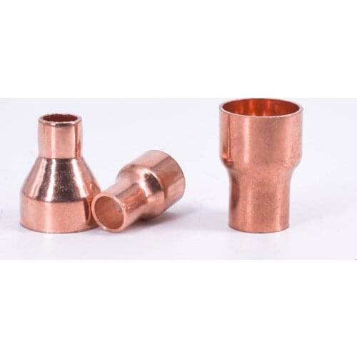 25.4mm 28.6mm To 10 12.7 16 19 22mm ID 99.9% Copper End Feed Solder Reducer Reducing Plumbing Fitting Coupler For Air Condition