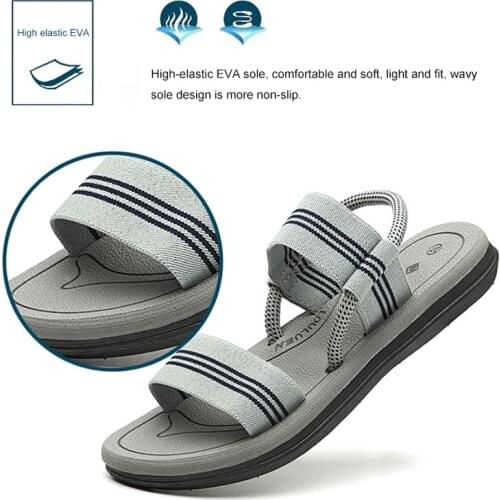 Couple Sandals 2020 New Summer Men and Women Elastic Band Beach Shoes Outdoor Fashion brand Slippers Casual Non-slip shoes
