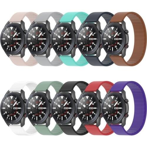 20mm 22mm silicone Solo Loop Band for Samsung Galaxy watch 3 46mm 42mm active 2 40mm 44mm Gear S3 bracelet Huawei GT2 Pro strap