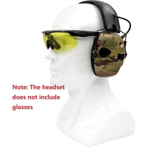Tactical electronic shooting headphones protective earmuffs hearing protection noise reduction headphones Multi Cam Camouflage