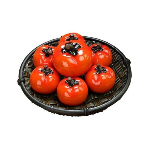 Creative tomato shape strainer accessory tea bag holder wineglass craft clay pottery tea pet home ceramics hanging tea set LY332