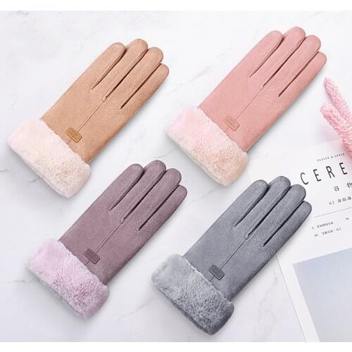 Women Winter Gloves Ladies Girls Outdoor Heat Full Finger Lined Driving Glove Touch Screen Mittens Wholesale Drop Shipping