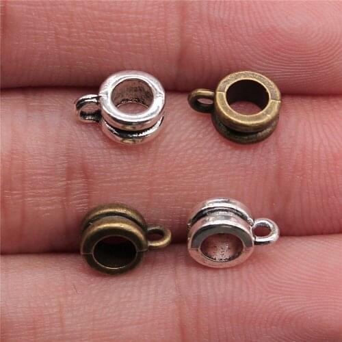 20pcs 9x7x4mm Charm Clip Clasp Bail Beads Pendants For Jewelry Making Beads Bails Pendants Pendant Beads Bails