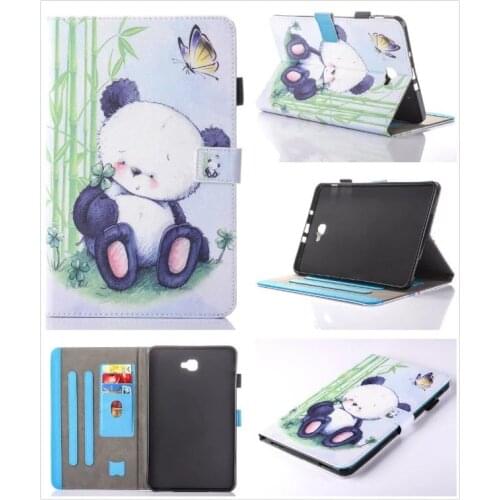 2017 Fashion Tablet Case Folding Flip PU Cover For Samsung Galaxy Tab A 10.1 T580 T585 T580N T585N Skin Case