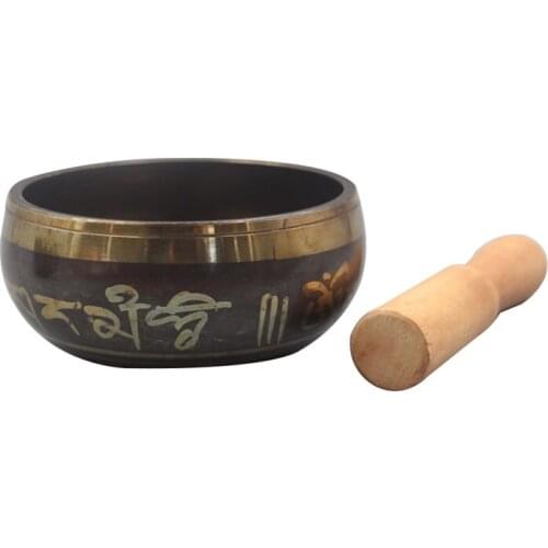8/9.5/10.5/11.5/12.5cm Relaxing Yoga Meditation Singing Bowl with Mallet for Healing Meditation Prayer and Yoga with Stick