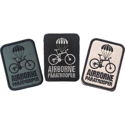 82nd 101st Airborne Paratrooper Bike Parachute Patch Military Armband Tactical Patch badge free shipping