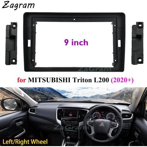 9 Inch 2 Din Car Video Fascia for MITSUBISHI Triton L200 2020 Panel CD DVD Player Audio Frame Dashboard Mount Kit