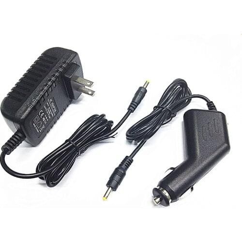 9V 2A DC 4.0*1.7 Car Charger + AC/DC Power Adapter For Magnavox MPD845 MPD720 Portable DVD Playe DC 4.0*1.7r