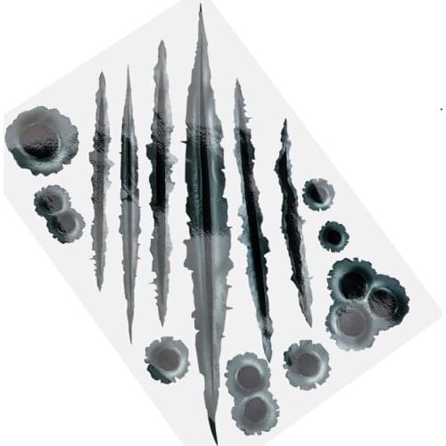 Car Stickers 3D Decal Car-covers Motorcycle Bullet Hole for Fiat Freemont Doblo 695 FCC4 500e Viaggio Strada 500C