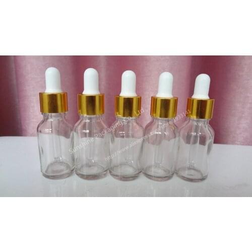 Free Shipping 500pcs 10ml clear glass bottle with dropper Small shading glass bottle 10cc glass essential oil container