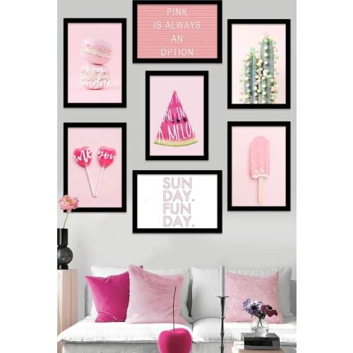 7 piece Frame Looking Mdf Table Decorative Wall Decoration Solid Gift Photo Printed Table Quality Printing Wall Decoration