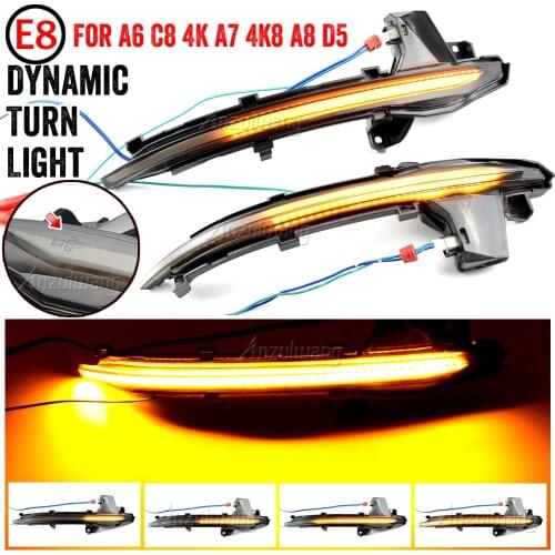 For Audi A6 C8 4A A7 4K A8 D5 4N 2019 2020 Dynamic Car Side Mirror Led Turn Lamps Light Wing Mirror Indicator Directly Replace
