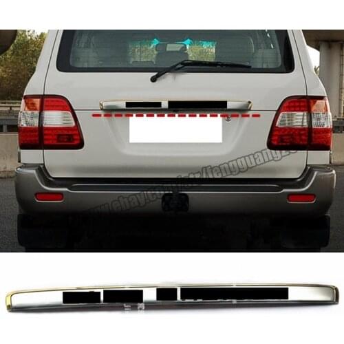 For Land Cruiser 1998-2007 LC100 FZJ100 UZJ100 4500 4700 Car Auto Rear License ABS Chrome Tail Door Trim