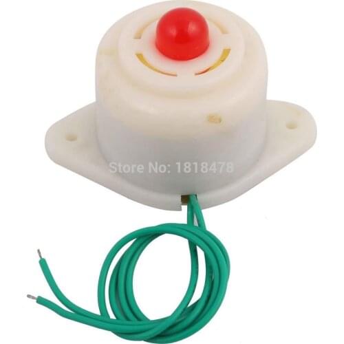 Electronic Red Flashing Light Siren Sound Alarm Buzzer 2 Wire AC 220V DC12V DC24V BJ-3