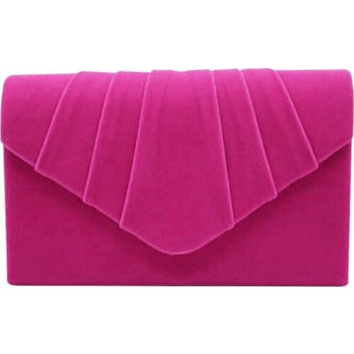 2021 Hot Ladies Velvet Style Envelope Clutch Bag Evening Shoulder Prom Bridal Wedding Bag