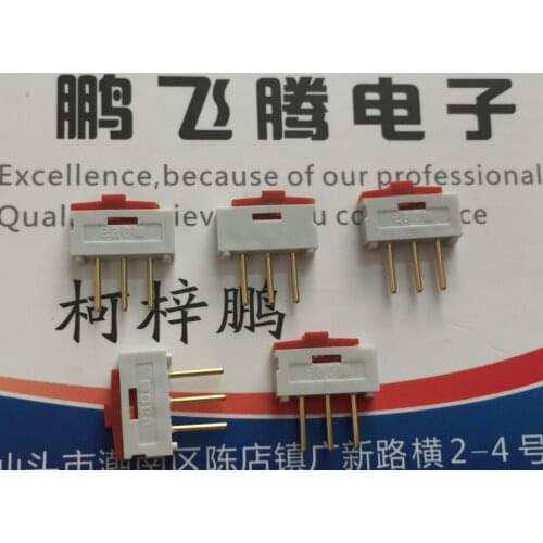 2PCS/lot Imported Swiss EAO 09.03201.02 3 foot 2 gear toggle switch flat dial slide switch 2.54mm