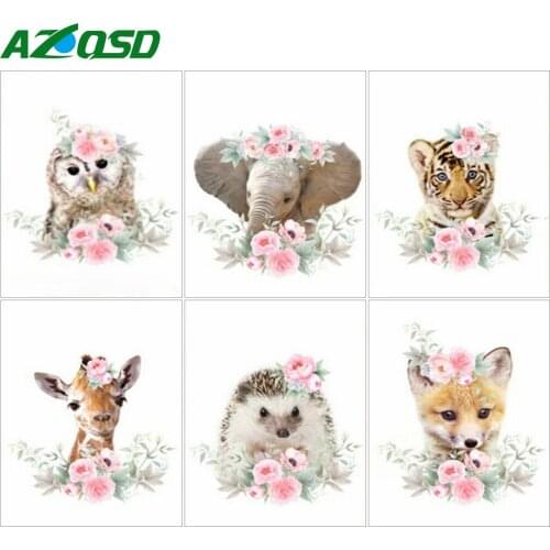 AZQSD DIY Painting By Numbers Animal Unique Gift 40x50cm Coloring By Numbers Owl Picture For Living Room Home Decoration