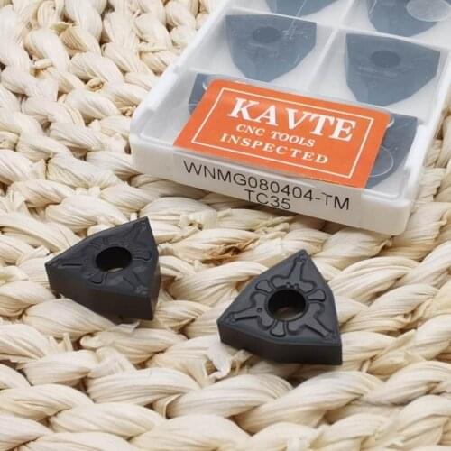 KAVTE WNMG080408 TM R-S L-S HQ Carbide Inserts WNMG 080404-TM Blade CNC Lathe Plate Tools External Turning Tools for Hard Steel
