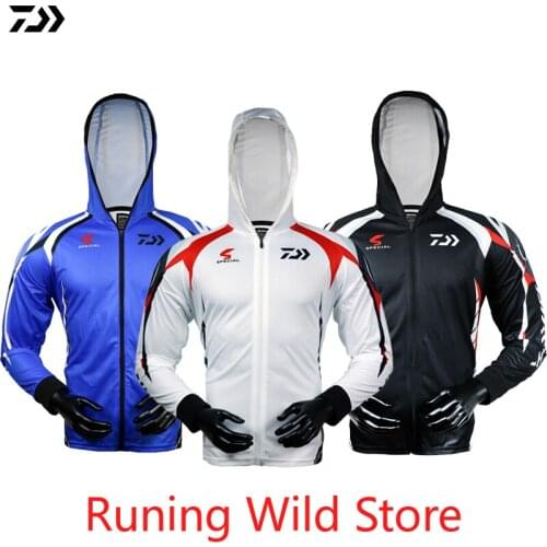 Dawa Daiwa Jacket Shirt Breathable Outdoor Sports Quick Drying Camping Climbing Cycling Fishing Shirt Full Slleve Hoodies Men