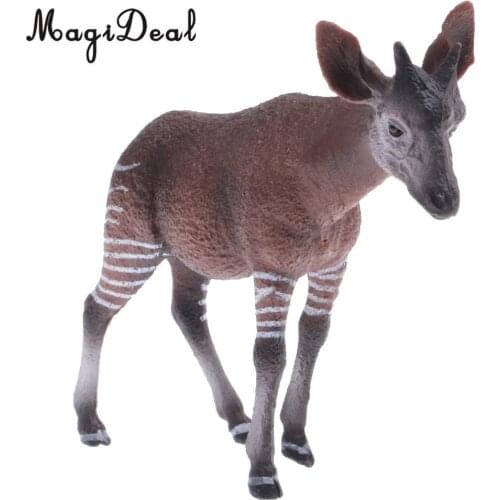 MagiDeal 1Pc Realistic Okapi Wildlife Zoo Animal Figurine Model Action Figure for Kids Toy Gift Decoration