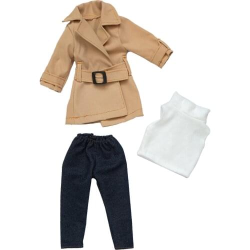 Fashion Mini Clothes Outfits Sets Casual Wear Coat Pants Set for 43CM Baby Doll