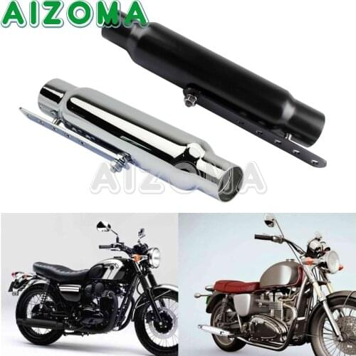 Motorcycle Cafe Racer 12" Vintage Retro Exhaust Muffler Pipe Tip For Harley Chopper Bobber XL 1200 883 Cruiser Silencer Pipe