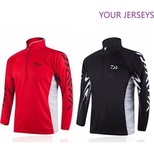 Men Long Sleeves Fishing Clothing Vests Moisture Wicking Quick-Drying Anti-UV Sun Fishing Shirt Sports Cloth DAIWA Pesca
