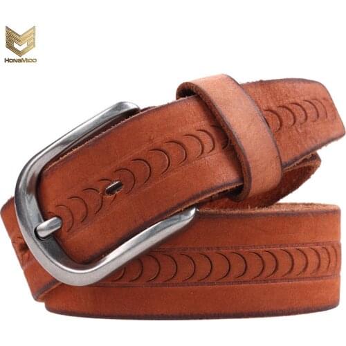 2017 New Arrival Cowboy Designer Belts Men High Quality Real Cowhide Genuine Leather Mens Belts Luxury Quality Ceintures Soft