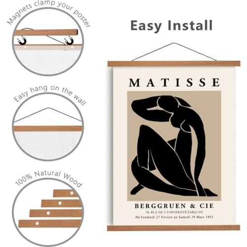 Magnetic simplicity 30x40 40x50 50x70 DIY wooden poster frame pine easel hanging picture kit for canvas painting living room dec