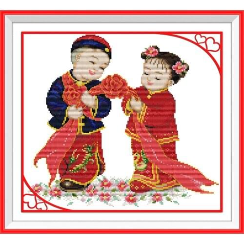 The Perfect Match cross stitch kit people 18ct 14ct 11ct count print canvas stitches embroidery DIY handmade needlework