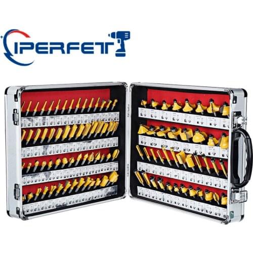 351/4" Shank Milling Cutter Router Bit Set Wood Carbide Woodworking Trimming Engraving Carving Cutting Tools