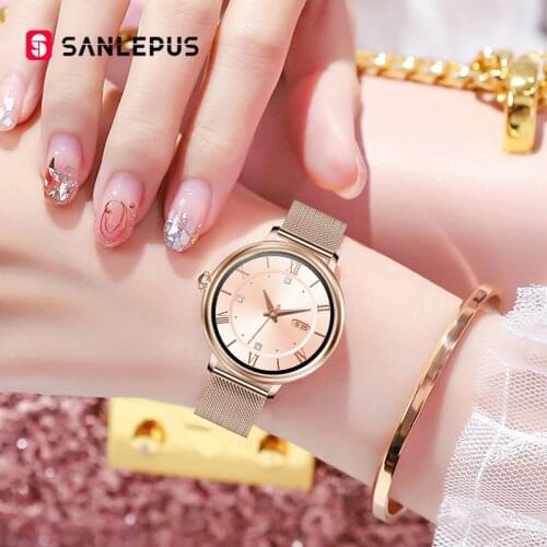 SANLEPUS 2021 NEW Fashion Womens Smart Watch Luxurious Smartwatch For Android Apple, Christmas Gift For Wife Girlfriend Lover