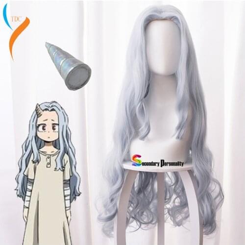 2020 Fashion Anime My Hero Academia Eri Chisaki Woman Gray Blue Wig Cosplay Heat Resistant Synthetic Wigs+free Wig Cap