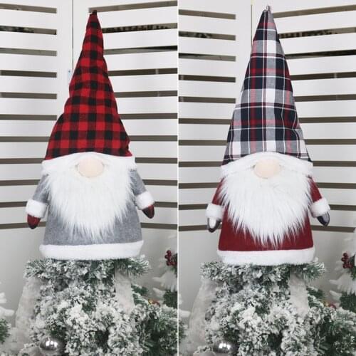 Christmas decorations Forest old man tree top star creative faceless doll Christmas tree hat home decor