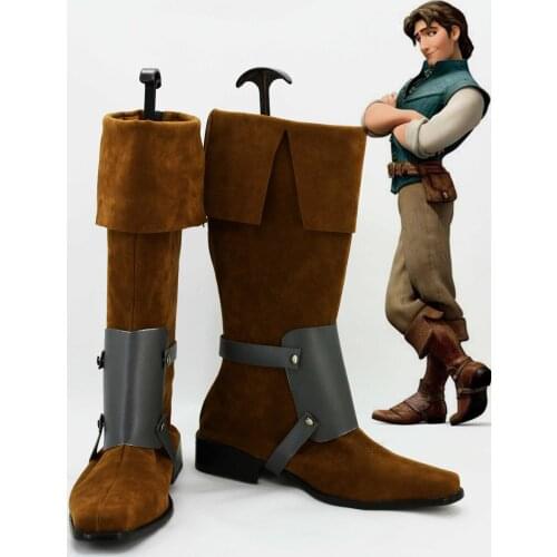 Tangled Prince Flynn Rider Cosplay Shoes Boots For Costume Halloween Carnival European Size