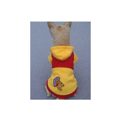 Bear Hoody Shirt Cute Pet Cheap winter Dog hoodies Clothes Supplies Apparel Accept Low MOQ Clothing for Yellow Clearance