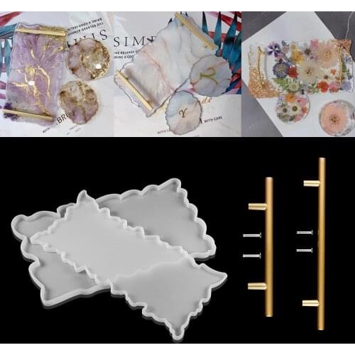 1 Pcs Lace Rectangle Coaster Tea Tray Silicone Molds Plate Fruit Disc UV Resin Epoxy Mold For DIY Home Decor Display Tools