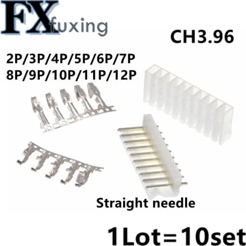 10sets 2139 CH3.96 2/3/4/5/6/7/8/9/10 pin connector 3.96MM PITCH Straight pin header + Housing + terminal ch3.96-2p/3p/4p/5p/6p