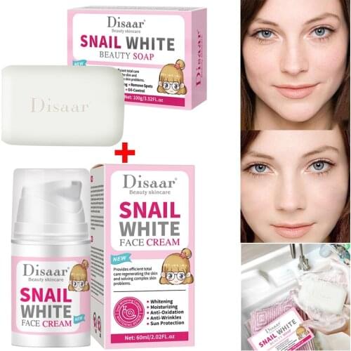 100g Snail Soap Removal Pimple Pores Acne Treatment Moisturizing Cleaner Handmade Face Care +Faca Whitening Brighten Cream