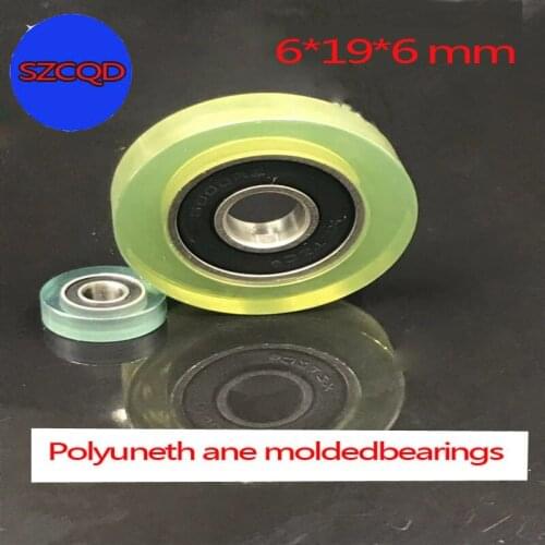 2PCS 6 * 20 * 6 mm, Poliuretano PU, Mancais 606, Rodas Revestidas de Borracha Para Resistência ao Desgaste, Mancais de Polia, Ro
