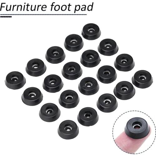 20pcs Rubber Feet Chair Floor Protector Non-slip Furniture Feet Table Leg Cover Funiture Legs Pads Black