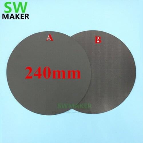 240mm Round Magnetic adhesive Print Bed Tape Print Sticker Build Plate Tape FlexPlate for DIY Kossel/Delta 3D Printer parts