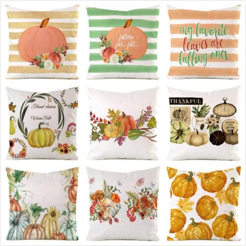 45cm*45cm 5/5000 Humorous Pumpkin imitated silk fabric throw pillow covers couch cushion cover home decorative pillows