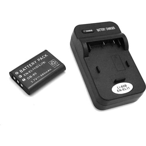 EN-EL11 LI-60B D-Li78 NP-BY1 NP BY1 Battery +CHARGER for Nikon Coolpix S550 S560 Pentax M50 W60 W80 V20 Sony HDR-AZ1 AZ1V AZ1VR